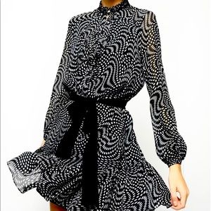 PINKO chiffon dress SZ 8 US, SZ 44 IT